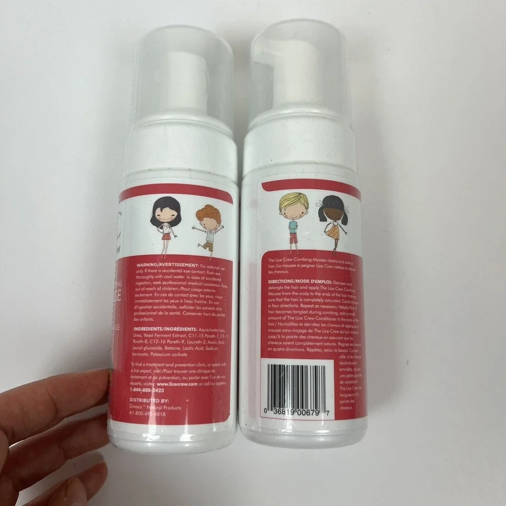 New Lot of Two The Lice Crew Mousse 4 Fl oz Each by Purebeauty Lice Prevention
